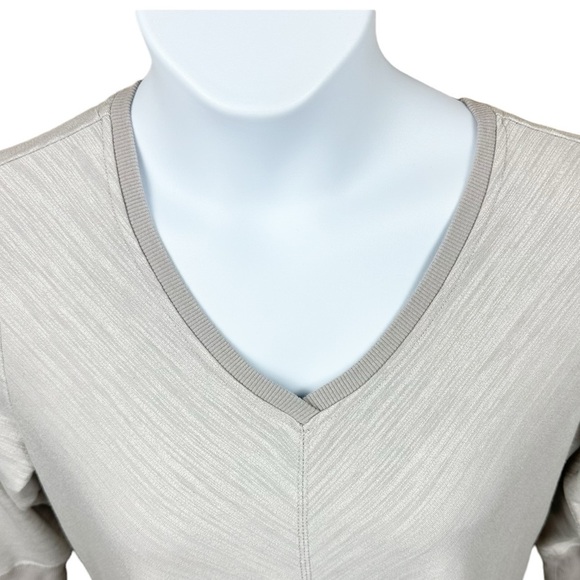 H by Halston Heather Gray 3/4 Sleeve Top Size Medium - Picture 4 of 7